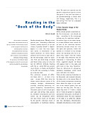 Reading in the “Book of the Body”
